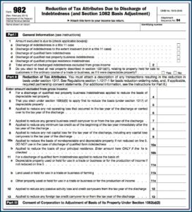Debt Forgiveness Tax Form