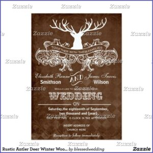 Deer Antler Wedding Invitations