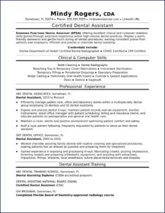 Dental Assistant Job Description Resume