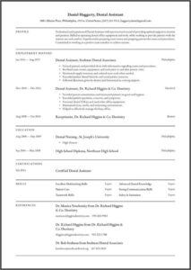 Dental Assistant Job Summary For Resume