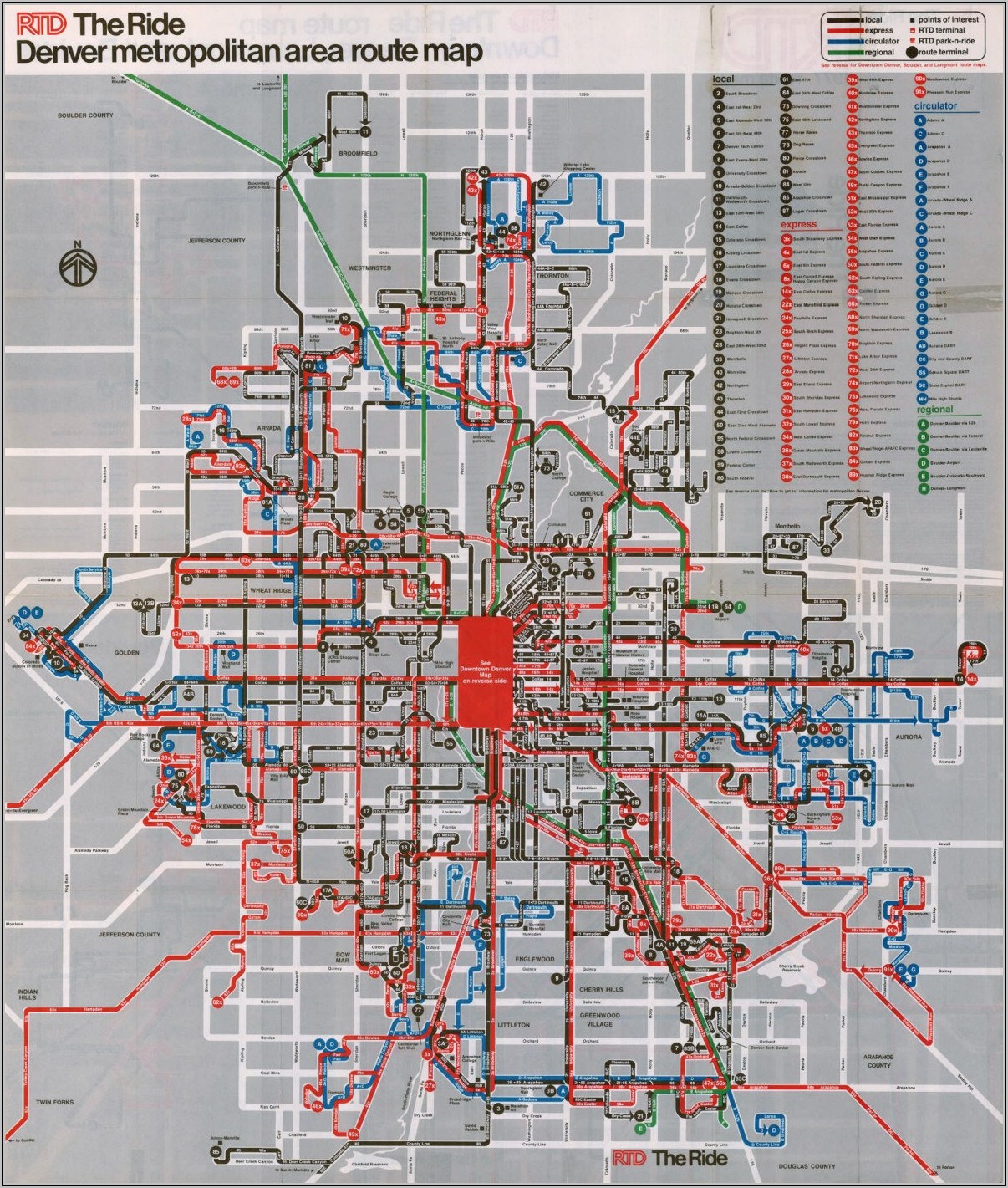 Denver Rtd Map Bus