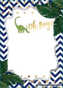 Dinosaur Baby Shower Invitation Template Free