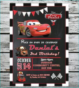 Disney Cars Birthday Invitations Online