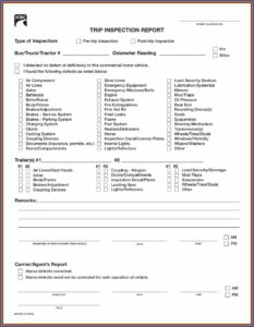 Dot Truck Daily Inspection Forms Free