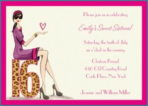 Downloadable 16th Birthday Invitation Templates Free