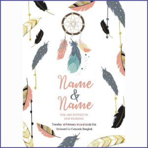 Dream Catcher Invitation Background