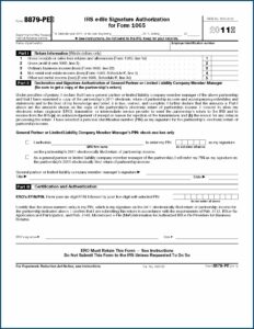 E File Signature Authorization Form 8879