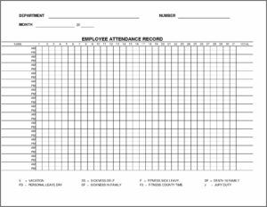 Employee Attendance Record Template