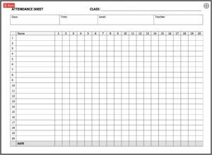 Employee Attendance Sheet Template