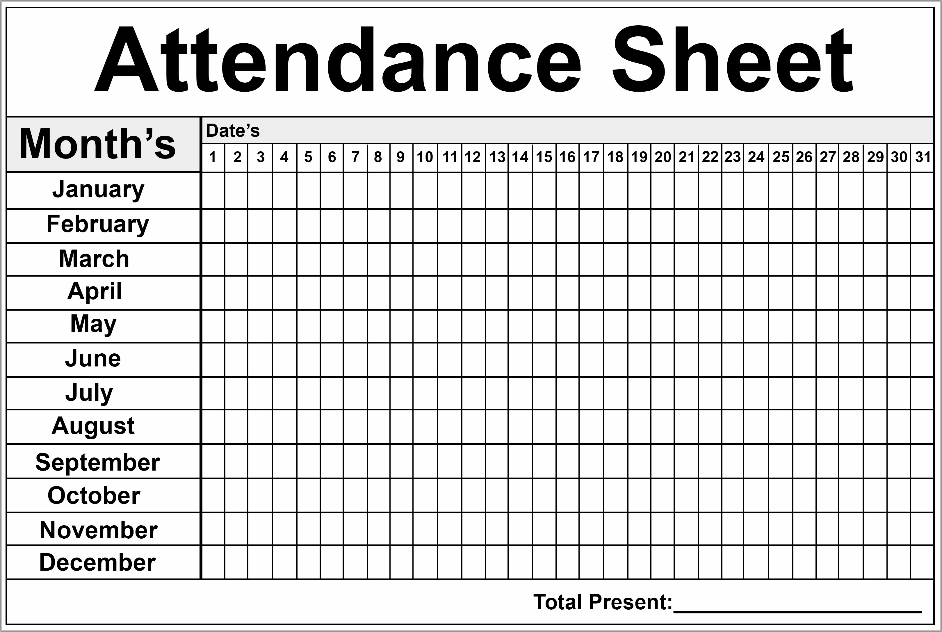 Employee Attendance Tracker Excel Template 2020