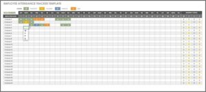 Employee Attendance Tracker Excel Template 2021