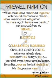 Employee Farewell Invitation Wording