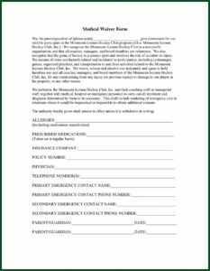 Employee Medical Insurance Waiver Form