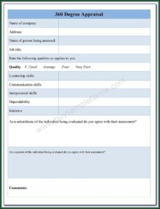 Employee Performance Appraisal Template Pdf
