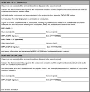 Employer Employee Contract Template