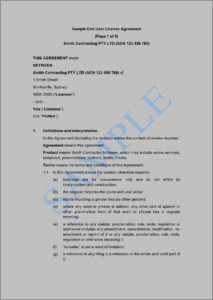 End User License Agreement Template Free