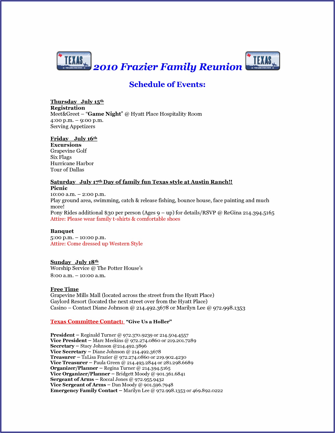 Example Of Family Reunion Invitation Letter