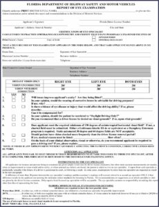 Eye Test Form For Driving License Pdf