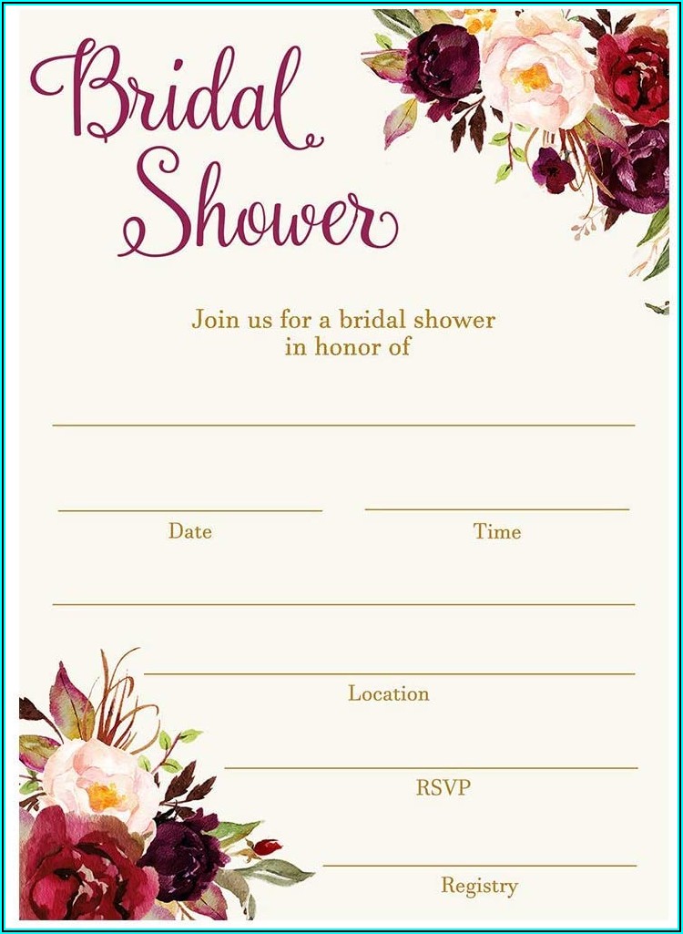 Fill In The Blank Wedding Shower Invitations