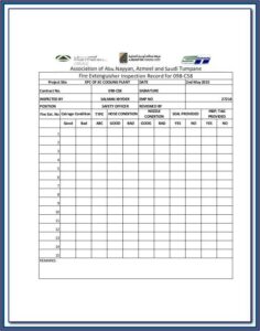 Fire Extinguisher Inspection Card Template