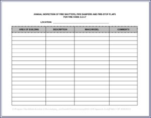 Fire Extinguisher Inspection Checklist Form