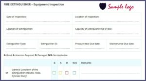 Fire Extinguisher Inspection Form