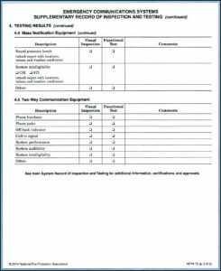 Fire Inspection Forms Nfpa