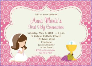 First Holy Communion Invitation Cards