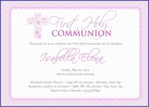 First Holy Communion Invitation Wordings