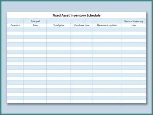 Fixed Asset Listing Template Excel