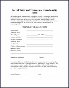 Florida Transfer Of Guardianship Form