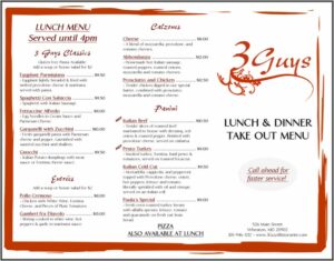 Food Menu Templates For Microsoft Word Free