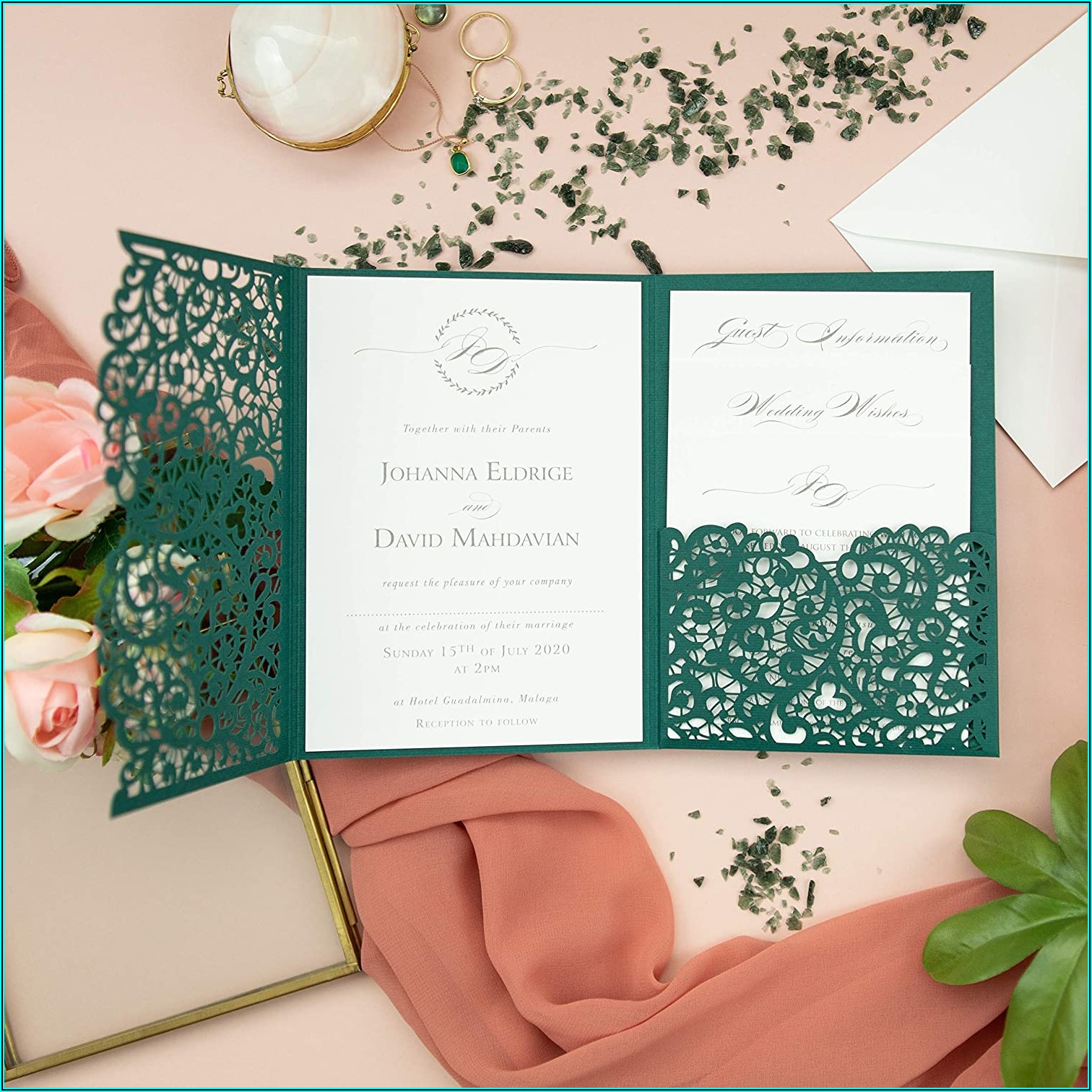 Forest Green Wedding Invitations
