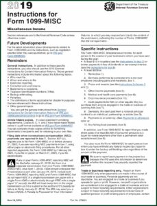 Form 1099 Misc Pdf 2019