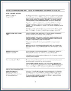 Form 656 L Offer In Compromise
