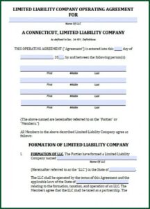 Forming An Llc In Connecticut