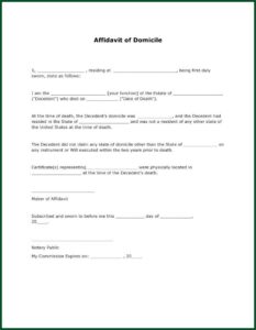 Free Affidavit Template Pdf