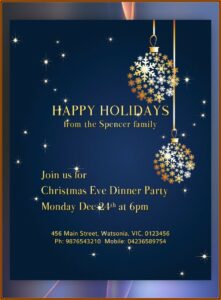 Free Blank Christmas Invitation Templates