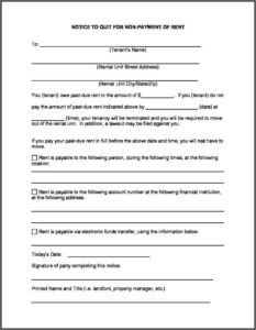 Free California Eviction Notice Form