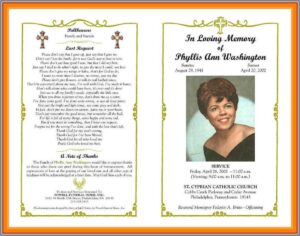 Free Catholic Funeral Program Template Word