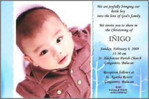 Free Child Dedication Invitation Card Template