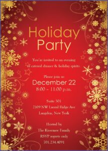 Free Christmas Dinner Party Invitation Templates