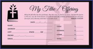 Free Church Tithe Envelope Template