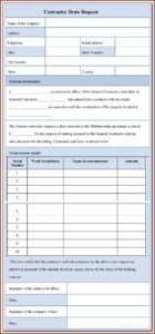 Free Construction Draw Request Form