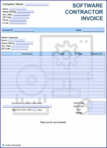Free Contractor Invoice Template Pdf
