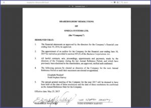 Free Corporate Minute Book Template Canada