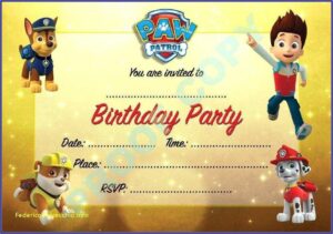 Free Customizable Paw Patrol Invitations Online
