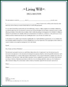Free Downloadable Living Will Forms