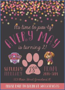 Free Downloadable Paw Patrol Birthday Invitations