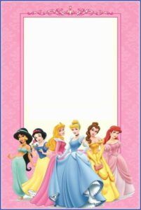 Free Editable Princess Party Invitations